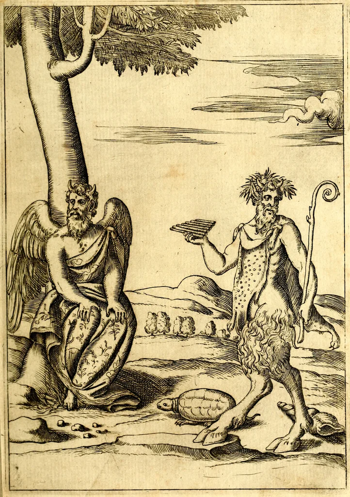 An illustration from Le imagini de i dei de gli antichi : nelle qvali si contengono gl' idoli, i riti, le cerimonie, & altre cose appartenenti alla religione de gli antichi, 1592, leaf 150