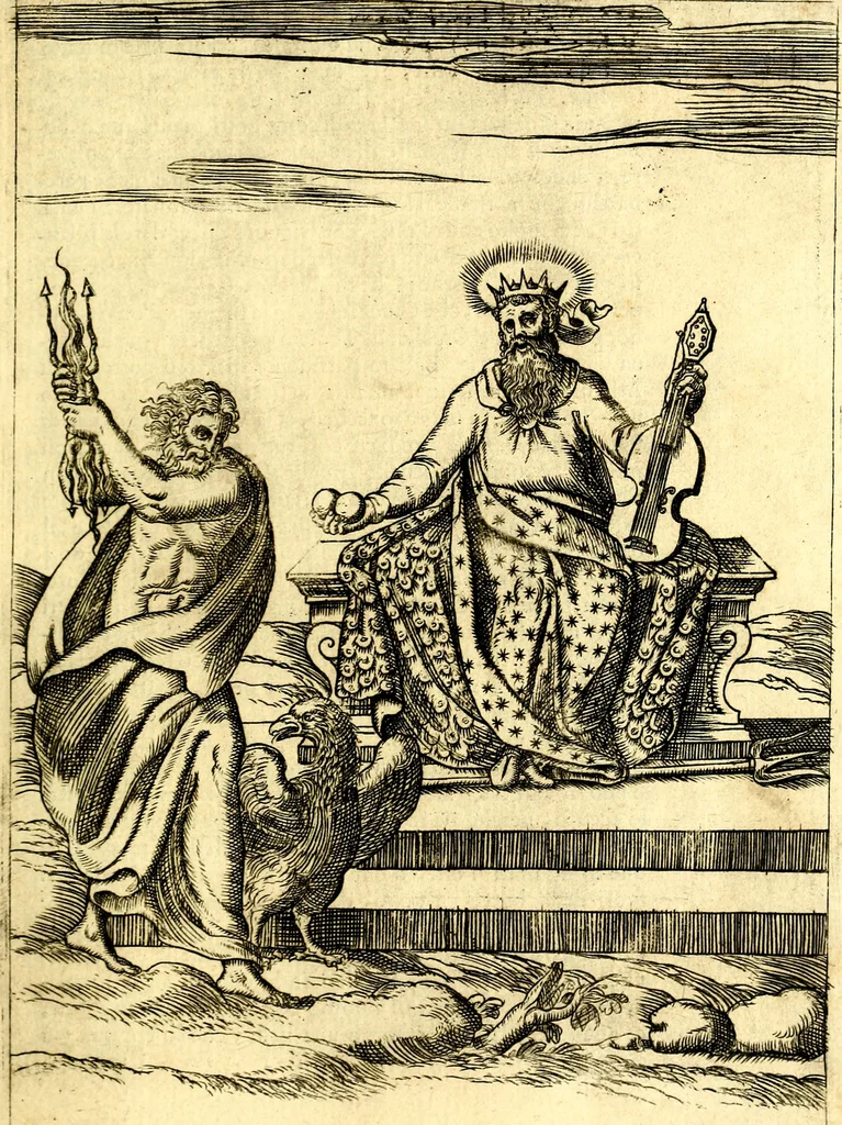 An illustration from Le imagini de i dei de gli antichi : nelle qvali si contengono gl' idoli, i riti, le cerimonie, & altre cose appartenenti alla religione de gli antichi, 1592, leaf 162