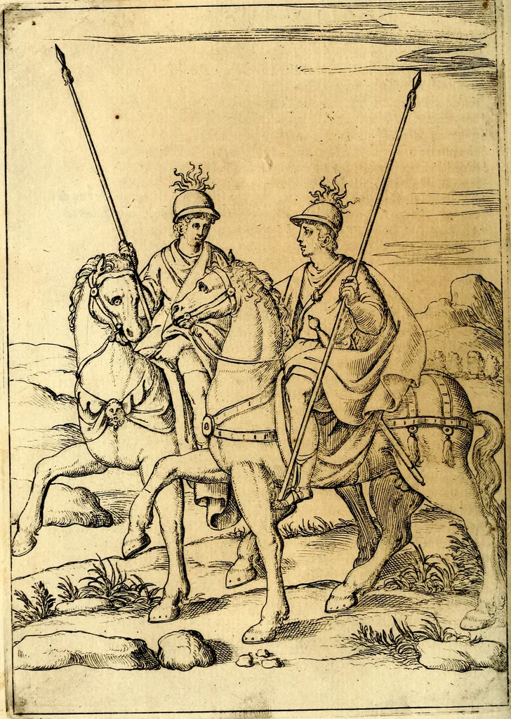 An illustration from Le imagini de i dei de gli antichi : nelle qvali si contengono gl' idoli, i riti, le cerimonie, & altre cose appartenenti alla religione de gli antichi, 1592, leaf 195
