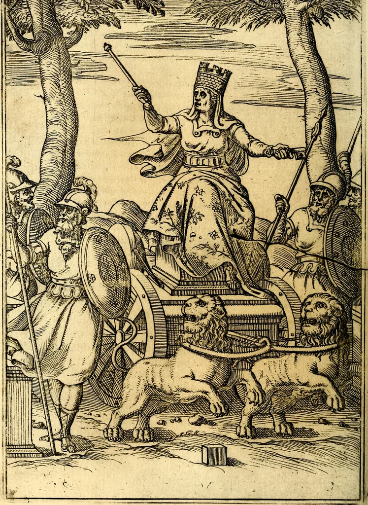 An illustration from Le imagini de i dei de gli antichi : nelle qvali si contengono gl' idoli, i riti, le cerimonie, & altre cose appartenenti alla religione de gli antichi, 1592, leaf 213