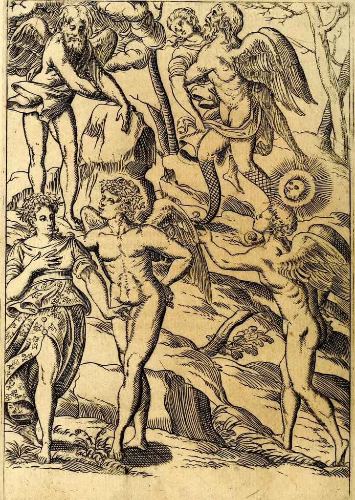 An illustration from Le imagini de i dei de gli antichi : nelle qvali si contengono gl' idoli, i riti, le cerimonie, & altre cose appartenenti alla religione de gli antichi, 1592, leaf 259