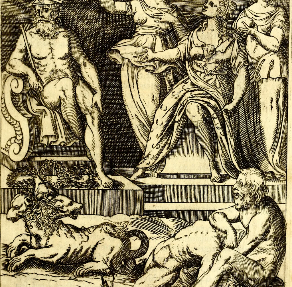 An illustration from Le imagini de i dei de gli antichi : nelle qvali si contengono gl' idoli, i riti, le cerimonie, & altre cose appartenenti alla religione de gli antichi, 1592, leaf 272