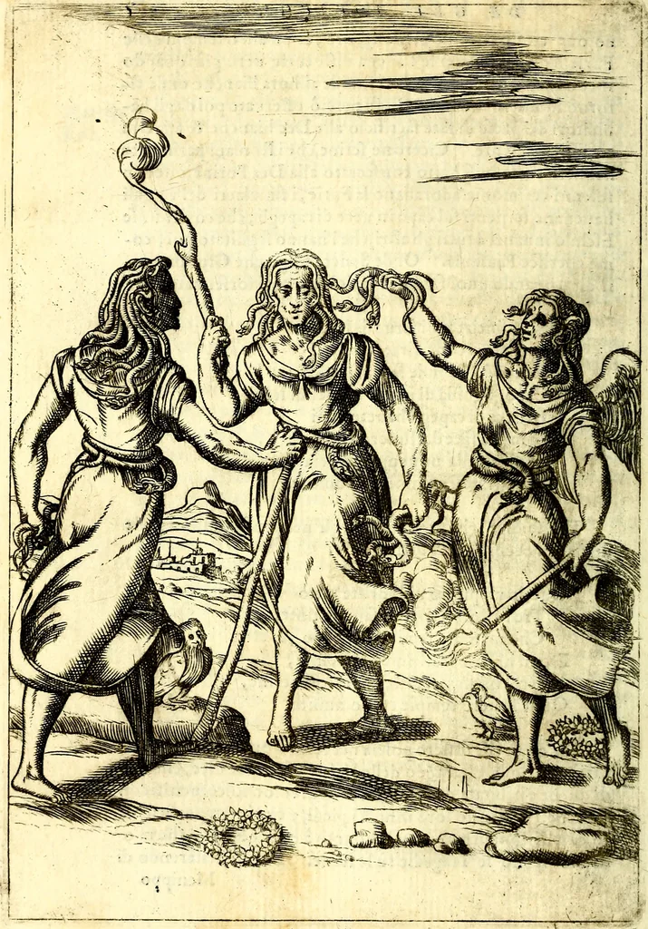 An illustration from Le imagini de i dei de gli antichi : nelle qvali si contengono gl' idoli, i riti, le cerimonie, & altre cose appartenenti alla religione de gli antichi, 1592, leaf 279