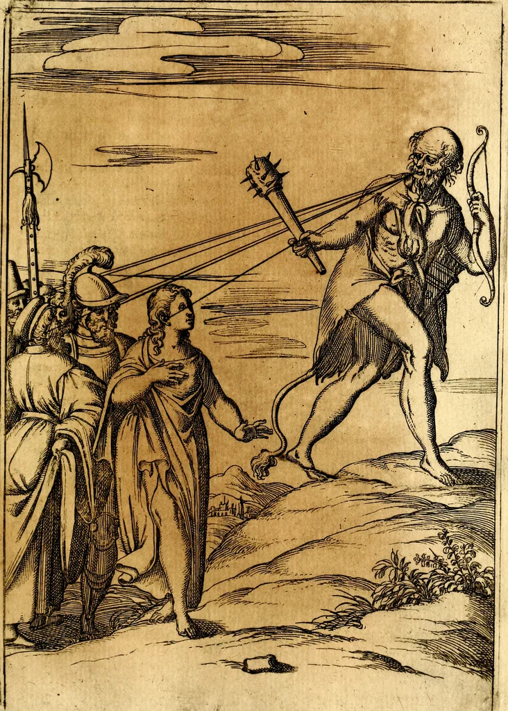An illustration from Le imagini de i dei de gli antichi : nelle qvali si contengono gl' idoli, i riti, le cerimonie, & altre cose appartenenti alla religione de gli antichi, 1592, leaf 324