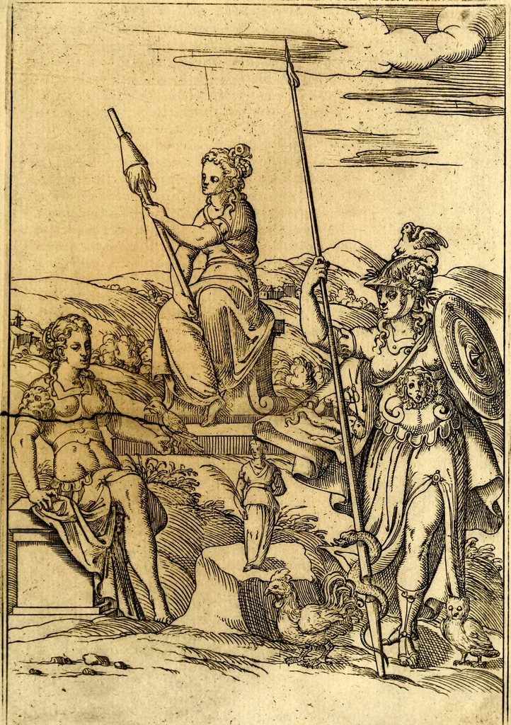 An illustration from Le imagini de i dei de gli antichi : nelle qvali si contengono gl' idoli, i riti, le cerimonie, & altre cose appartenenti alla religione de gli antichi, 1592, leaf 340
