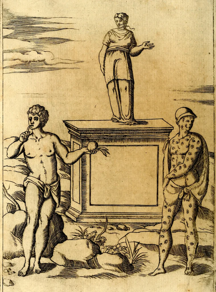 An illustration from Le imagini de i dei de gli antichi : nelle qvali si contengono gl' idoli, i riti, le cerimonie, & altre cose appartenenti alla religione de gli antichi, 1592, leaf 351