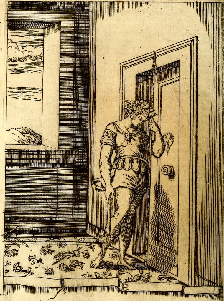 An illustration from Le imagini de i dei de gli antichi : nelle qvali si contengono gl' idoli, i riti, le cerimonie, & altre cose appartenenti alla religione de gli antichi, 1592, leaf 383