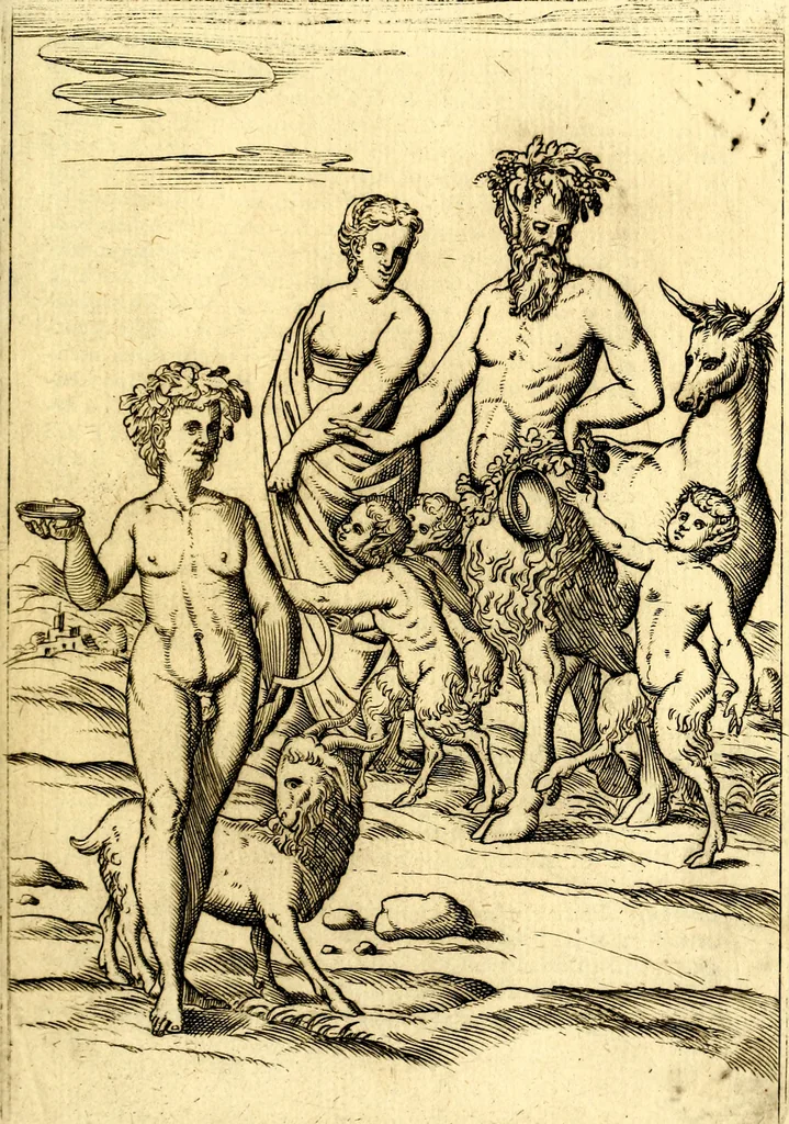 An illustration from Le imagini de i dei de gli antichi : nelle qvali si contengono gl' idoli, i riti, le cerimonie, & altre cose appartenenti alla religione de gli antichi, 1592, leaf 386