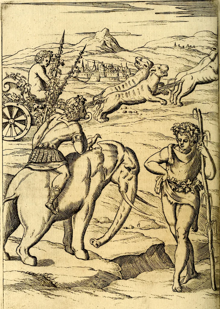 An illustration from Le imagini de i dei de gli antichi : nelle qvali si contengono gl' idoli, i riti, le cerimonie, & altre cose appartenenti alla religione de gli antichi, 1592, leaf 393