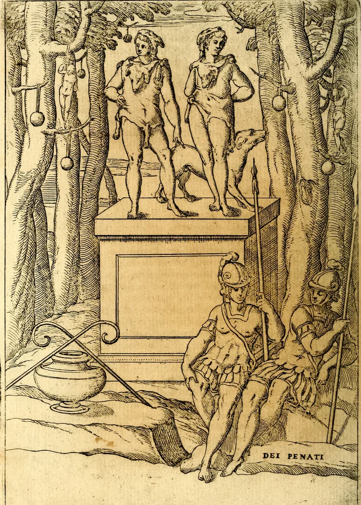 An illustration from Le imagini de i dei de gli antichi : nelle qvali si contengono gl' idoli, i riti, le cerimonie, & altre cose appartenenti alla religione de gli antichi, 1592, leaf 409