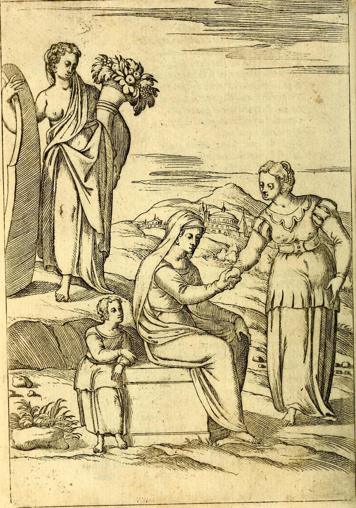 An illustration from Le imagini de i dei de gli antichi : nelle qvali si contengono gl' idoli, i riti, le cerimonie, & altre cose appartenenti alla religione de gli antichi, 1592, leaf 419