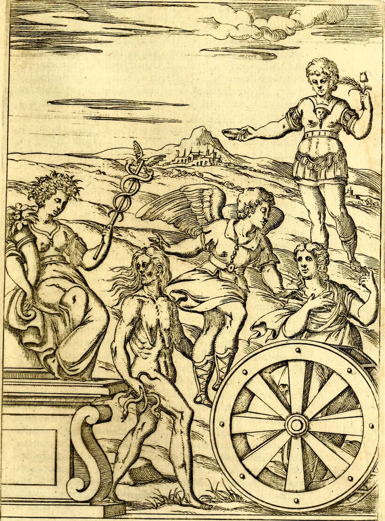 An illustration from Le imagini de i dei de gli antichi : nelle qvali si contengono gl' idoli, i riti, le cerimonie, & altre cose appartenenti alla religione de gli antichi, 1592, leaf 440