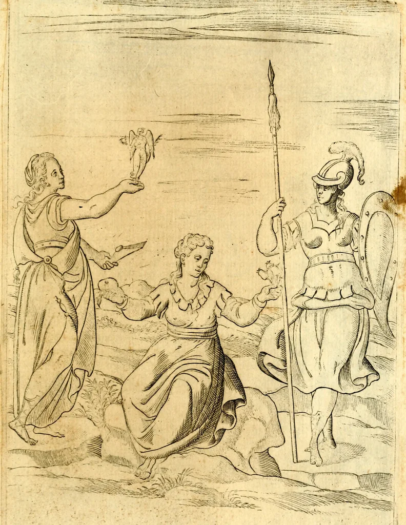 An illustration from Le imagini de i dei de gli antichi : nelle qvali si contengono gl' idoli, i riti, le cerimonie, & altre cose appartenenti alla religione de gli antichi, 1592, leaf 492