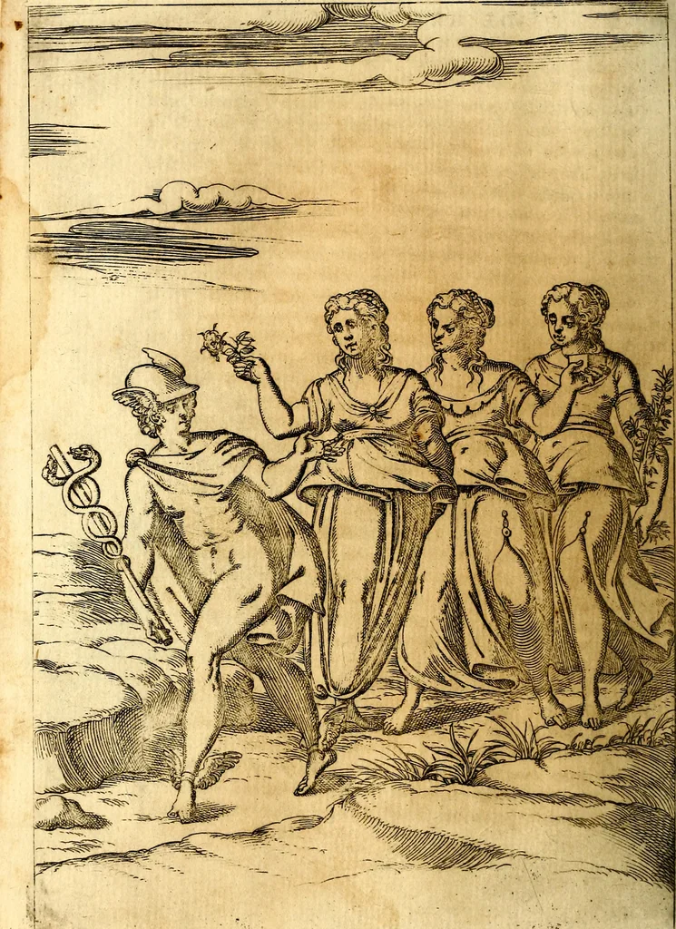 An illustration from Le imagini de i dei de gli antichi : nelle qvali si contengono gl' idoli, i riti, le cerimonie, & altre cose appartenenti alla religione de gli antichi, 1592, leaf 505