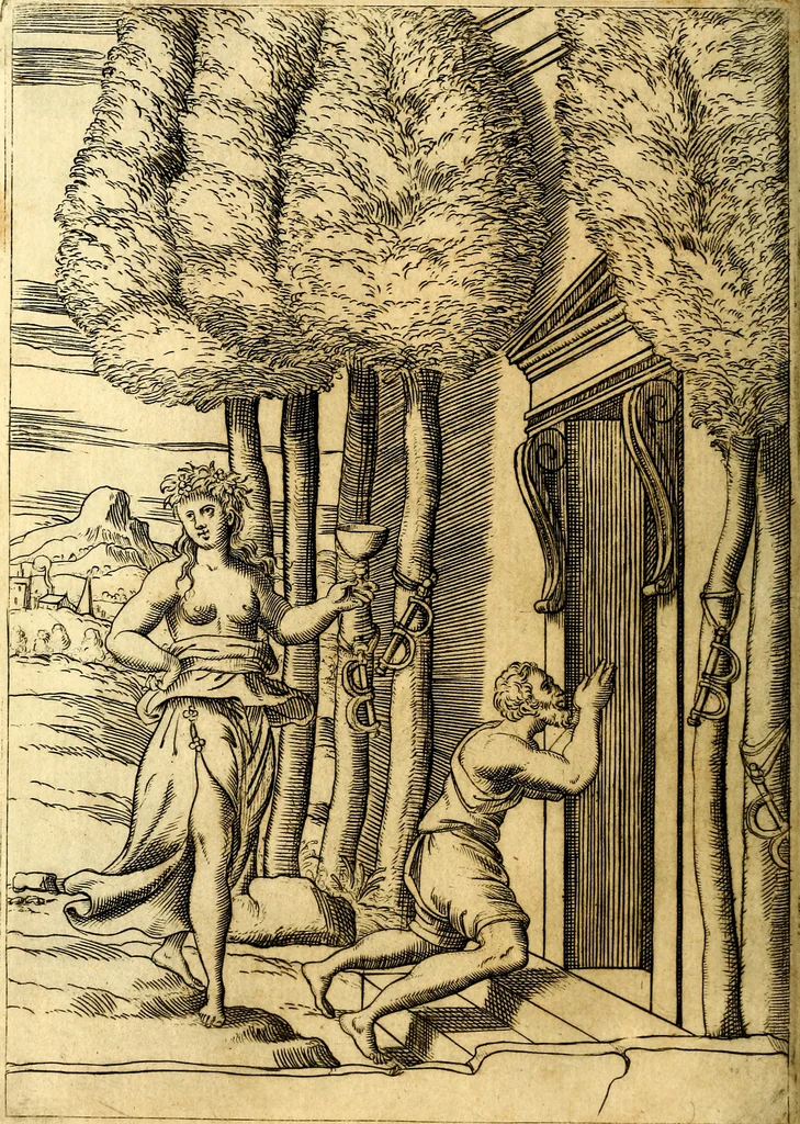 An illustration from Le imagini de i dei de gli antichi : nelle qvali si contengono gl' idoli, i riti, le cerimonie, & altre cose appartenenti alla religione de gli antichi, 1592, leaf 87