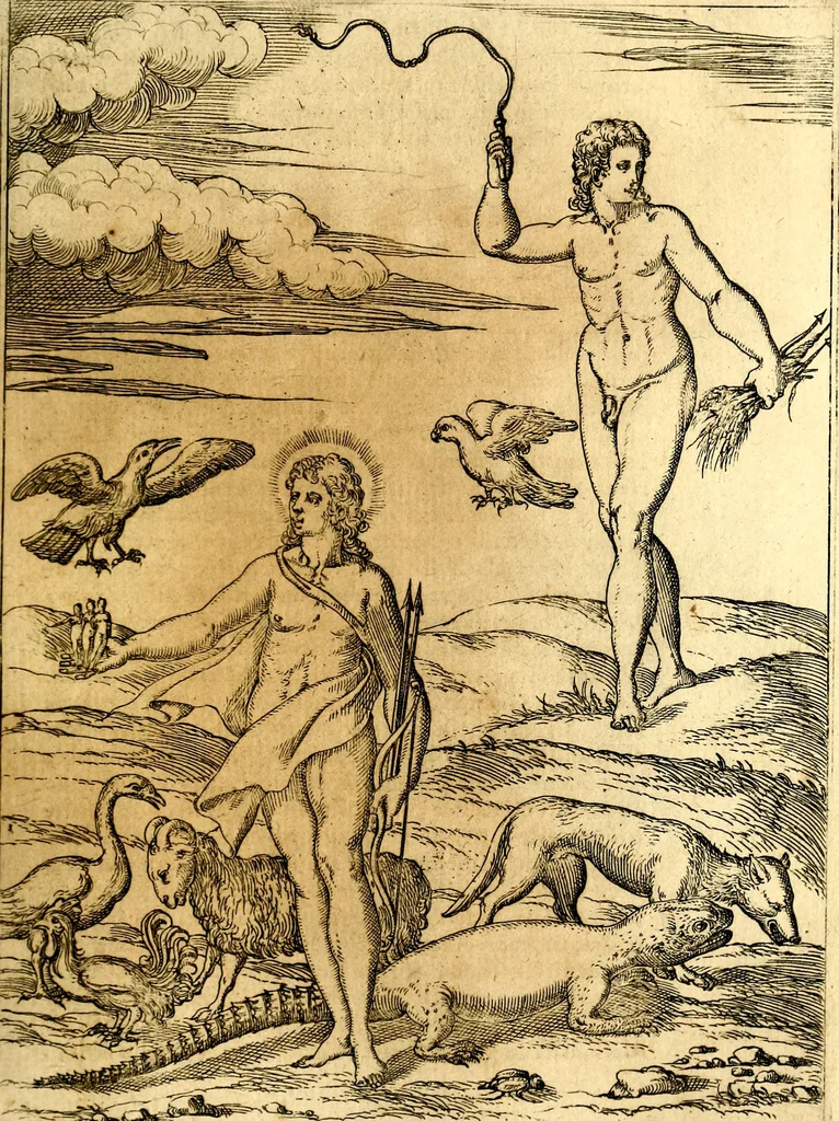 An illustration from Le imagini de i dei de gli antichi : nelle qvali si contengono gl' idoli, i riti, le cerimonie, & altre cose appartenenti alla religione de gli antichi, 1592, leaf 90