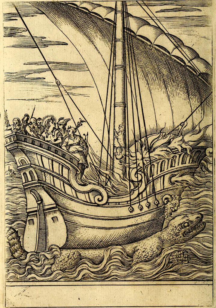 An illustration from Le imagini de i dei de gli antichi : nelle qvali si contengono gl' idoli, i riti, le cerimonie, & altre cose appartenenti alla religione de gli antichi, 1592, leaf 97