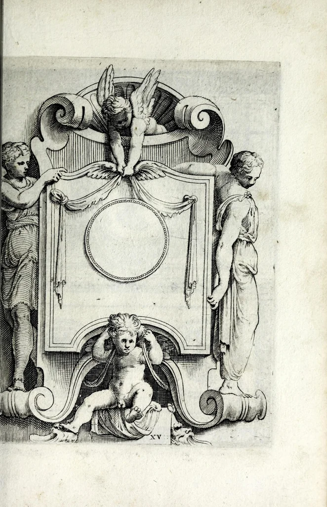 An illustration from Le imagini delle donne avgvste intagliate in istampa di rame : con le vite, et ispositioni di Enea Vico sopra i riversi delle loro medaglie antiche, 1600, leaf 37