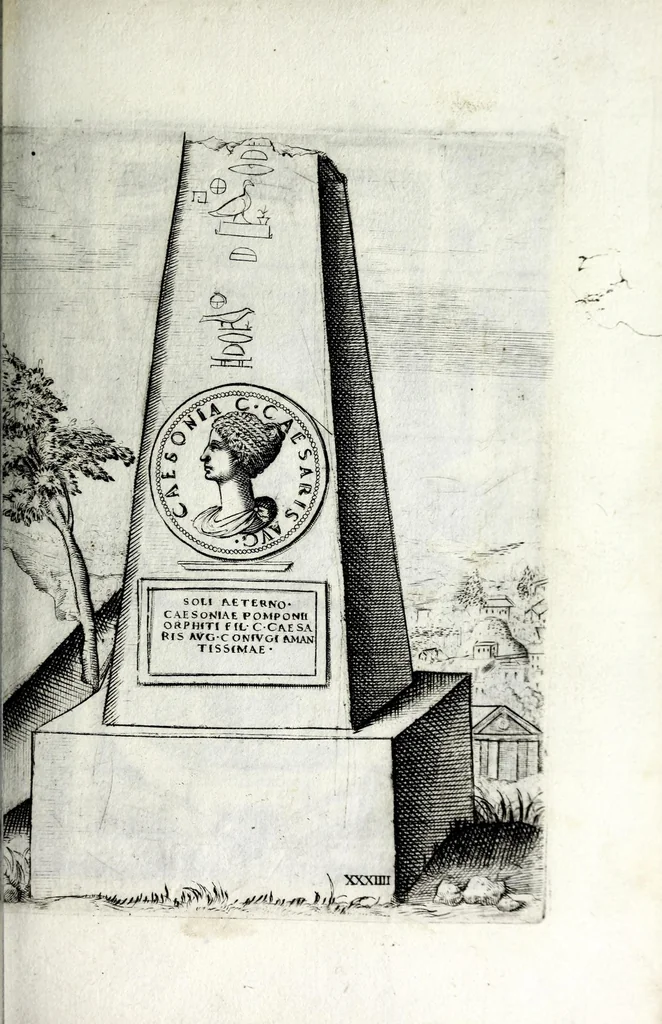 An illustration from Le imagini delle donne avgvste intagliate in istampa di rame : con le vite, et ispositioni di Enea Vico sopra i riversi delle loro medaglie antiche, 1600, leaf 77