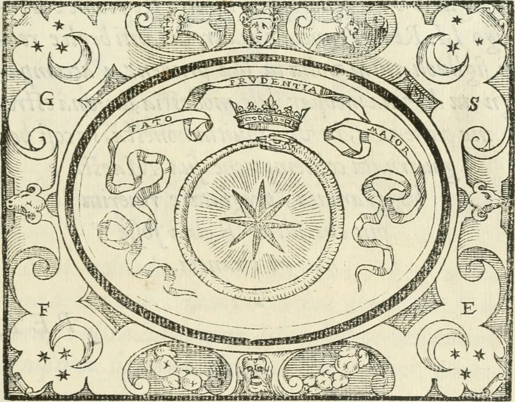 An illustration from Le imprese heroiche et morali, 1559, leaf 14