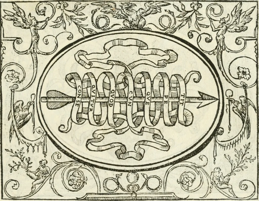 An illustration from Le imprese heroiche et morali, 1559, leaf 20
