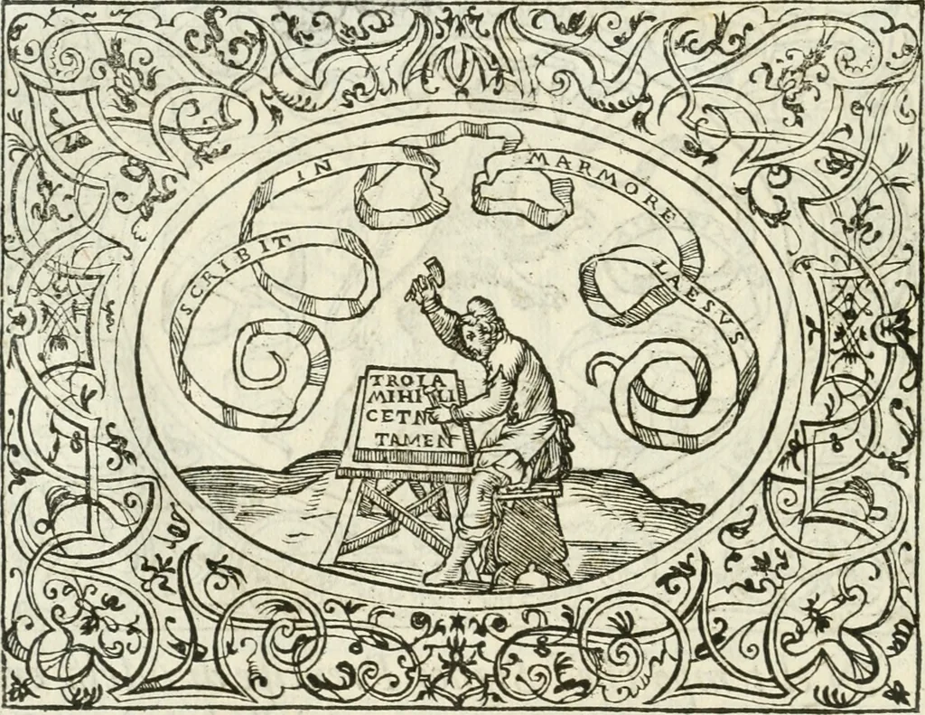 An illustration from Le imprese heroiche et morali, 1559, leaf 23