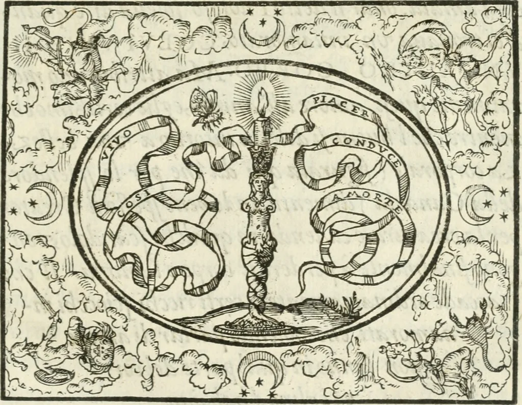 An illustration from Le imprese heroiche et morali, 1559, leaf 24