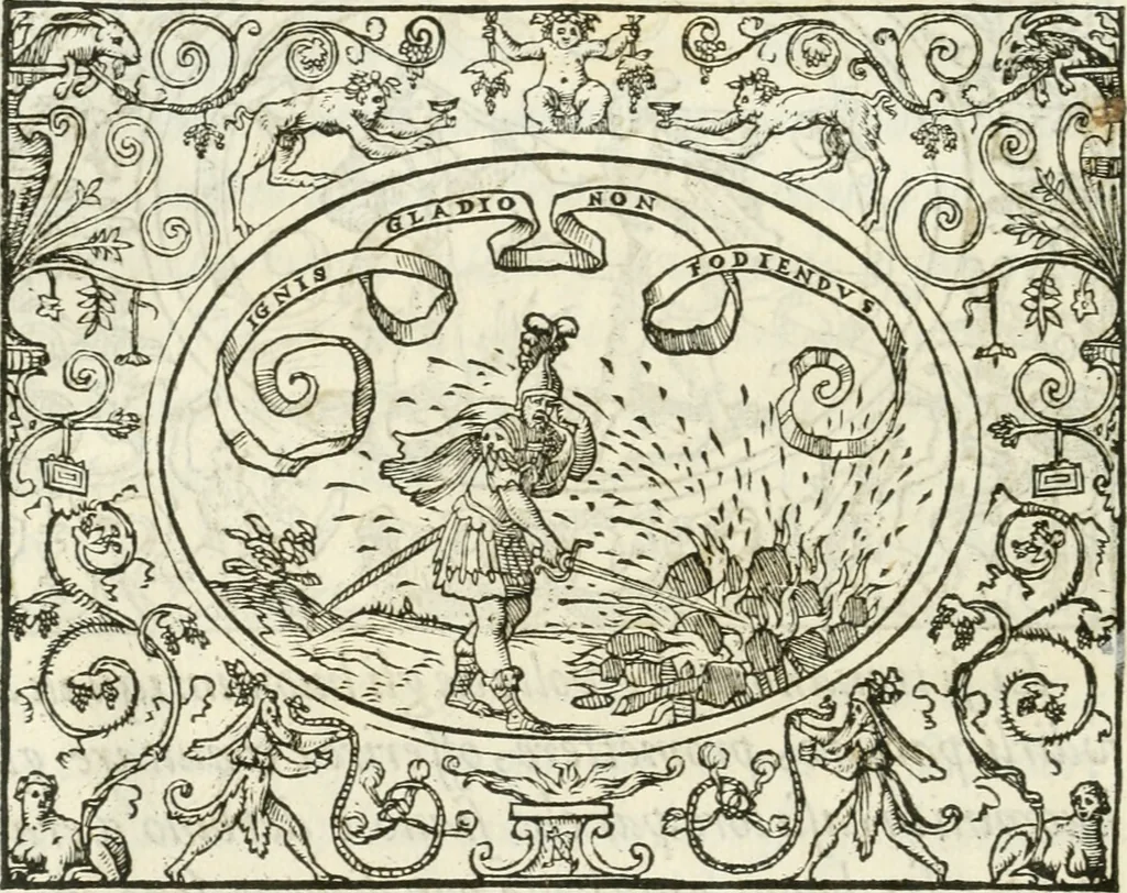 An illustration from Le imprese heroiche et morali, 1559, leaf 27