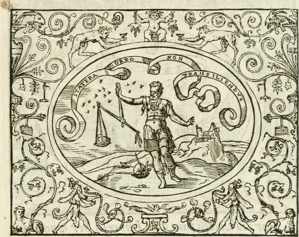 An illustration from Le imprese heroiche et morali, 1559, leaf 28