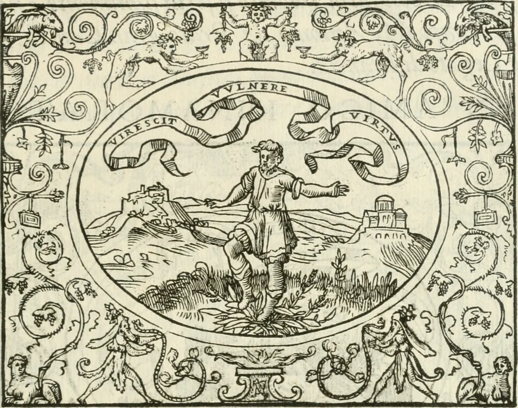 An illustration from Le imprese heroiche et morali, 1559, leaf 36