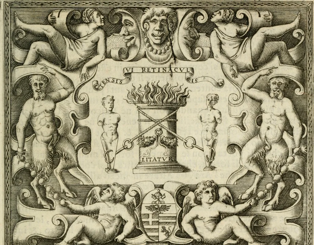 An illustration from Le imprese illustri : con espositioni et discorsi del Sor Ieronimo Ruscelli : al serenissimo et sempre felicissimo re Catolico Filippo D'Austaria : con la giunta di altre imprese tutto riordinato et corretto da Fran.co Patritio, 1572, leaf 146