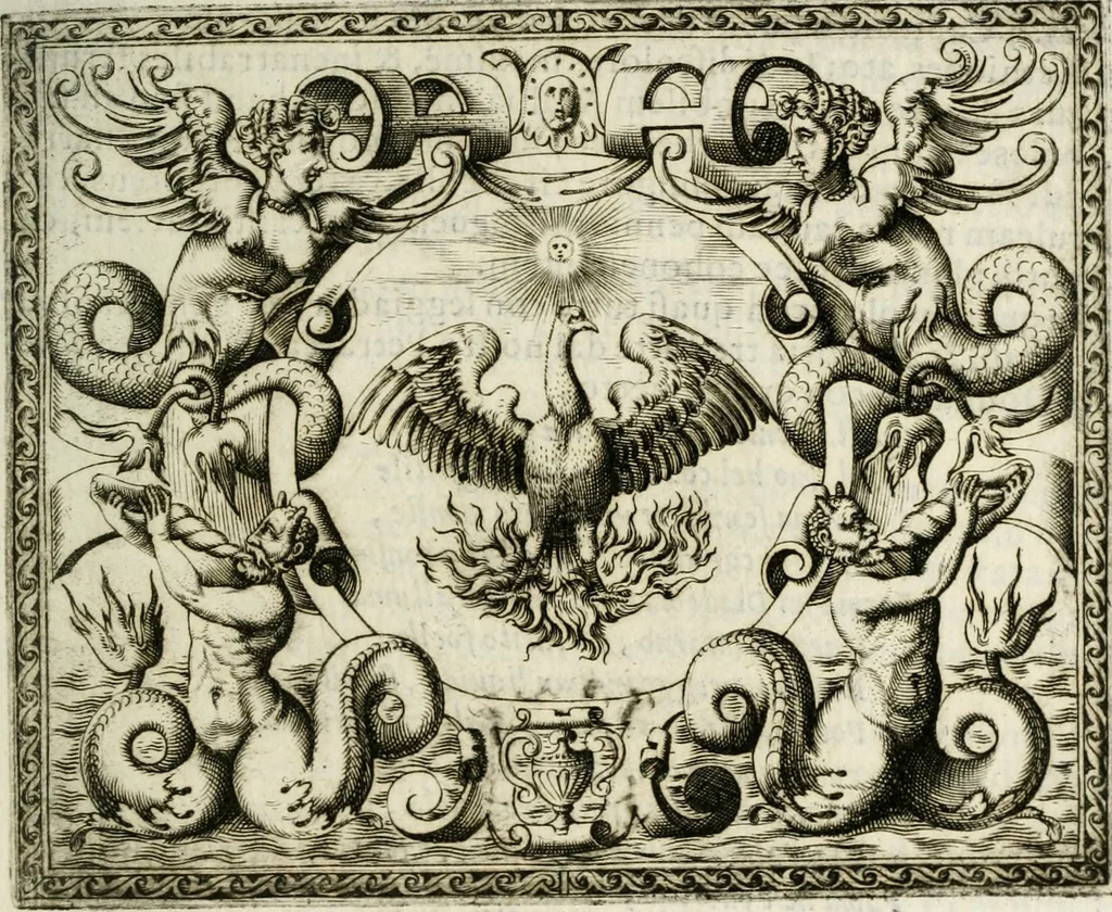 An illustration from Le imprese illustri : con espositioni et discorsi del Sor Ieronimo Ruscelli : al serenissimo et sempre felicissimo re Catolico Filippo D'Austaria : con la giunta di altre imprese tutto riordinato et corretto da Fran.co Patritio, 1572, leaf 294