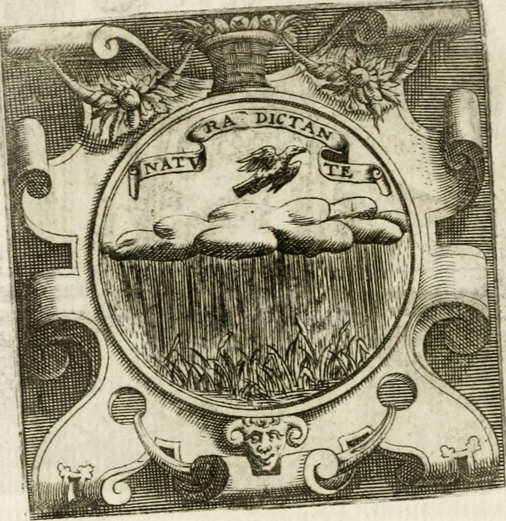 An illustration from Le imprese illustri : con espositioni et discorsi del Sor Ieronimo Ruscelli : al serenissimo et sempre felicissimo re Catolico Filippo D'Austaria : con la giunta di altre imprese tutto riordinato et corretto da Fran.co Patritio, 1572, leaf 347