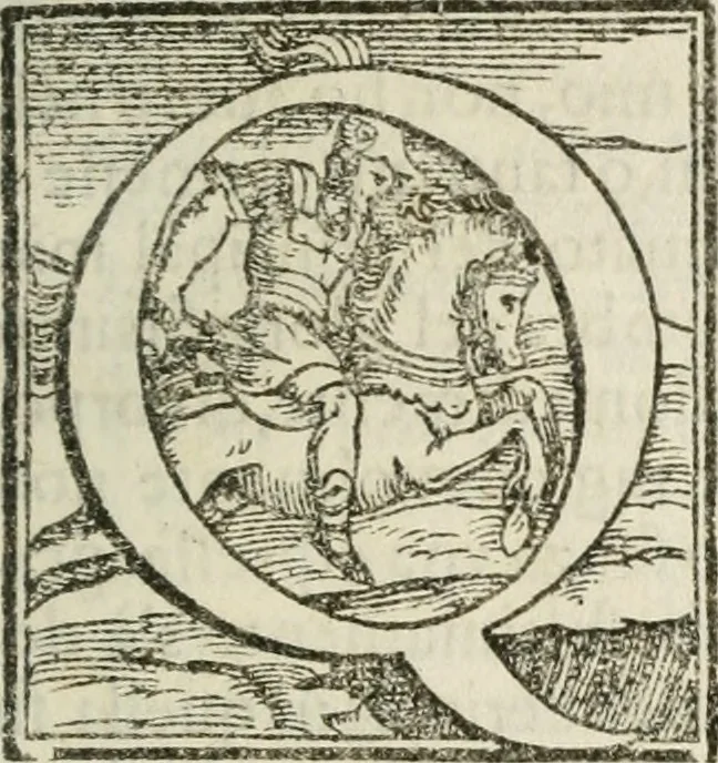 An illustration from Le imprese illustri : con espositioni et discorsi del Sor Ieronimo Ruscelli : al serenissimo et sempre felicissimo re Catolico Filippo D'Austaria : con la giunta di altre imprese tutto riordinato et corretto da Fran.co Patritio, 1572, leaf 8