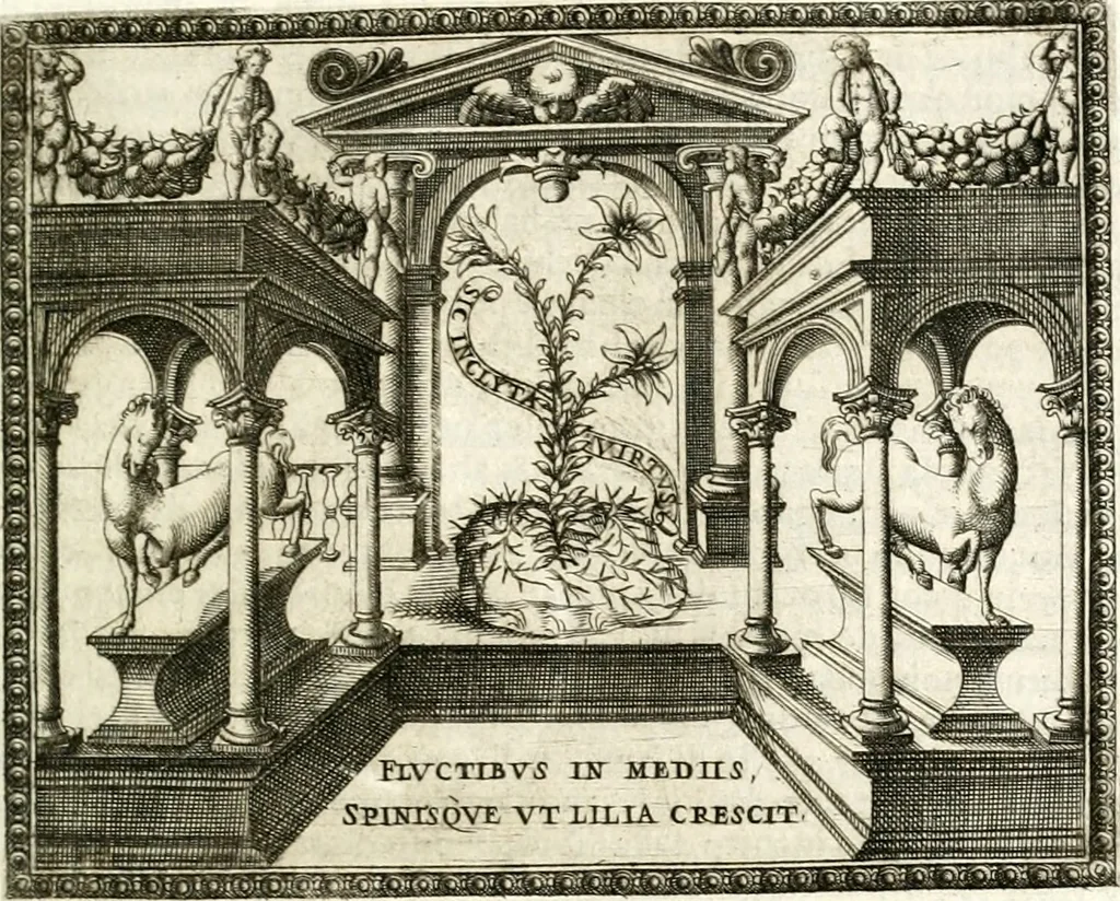 An illustration from Le imprese illustri, 1566, leaf 46