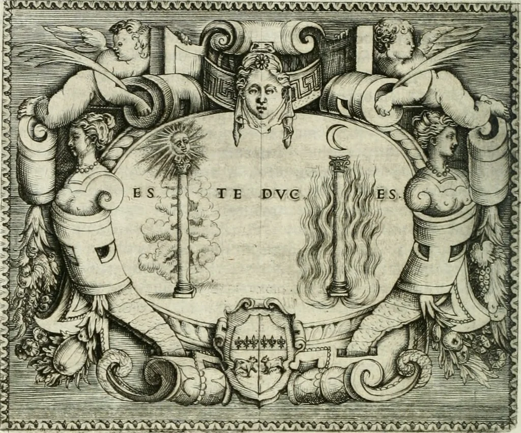 An illustration from Le imprese illustri, 1566, leaf 477
