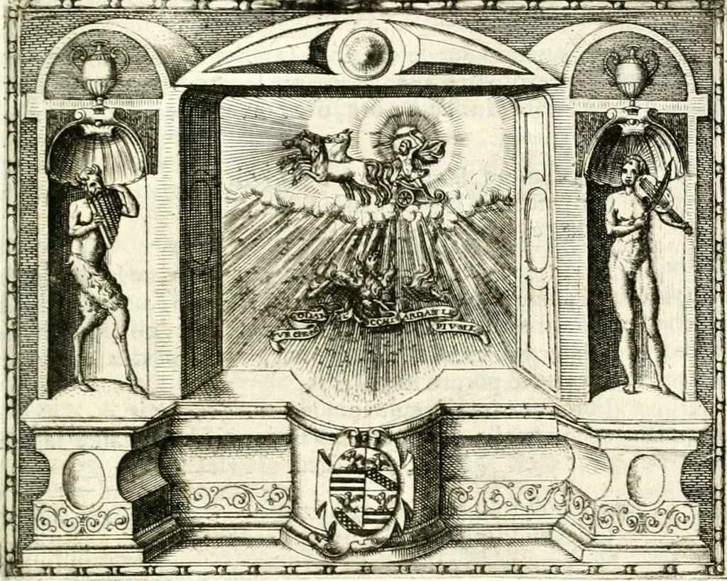 An illustration from Le imprese illustri, 1566, leaf 496