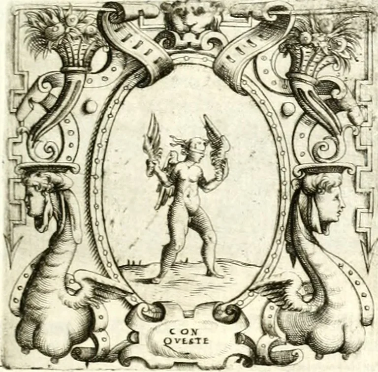 An illustration from Le imprese illustri, 1566, leaf 500