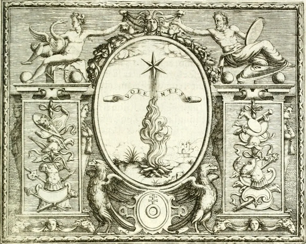 An illustration from Le imprese illustri, 1566, leaf 502