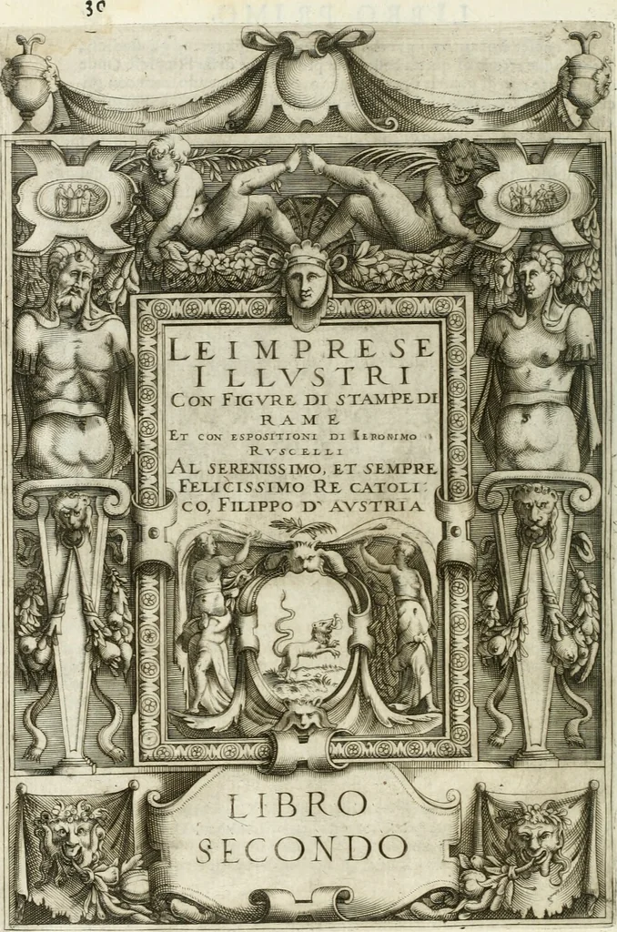 An illustration from Le imprese illustri, 1566, leaf 55