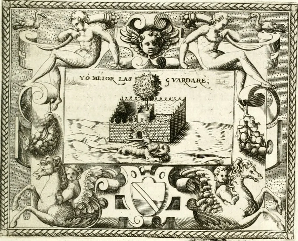 An illustration from Le imprese illustri, 1566, leaf 564