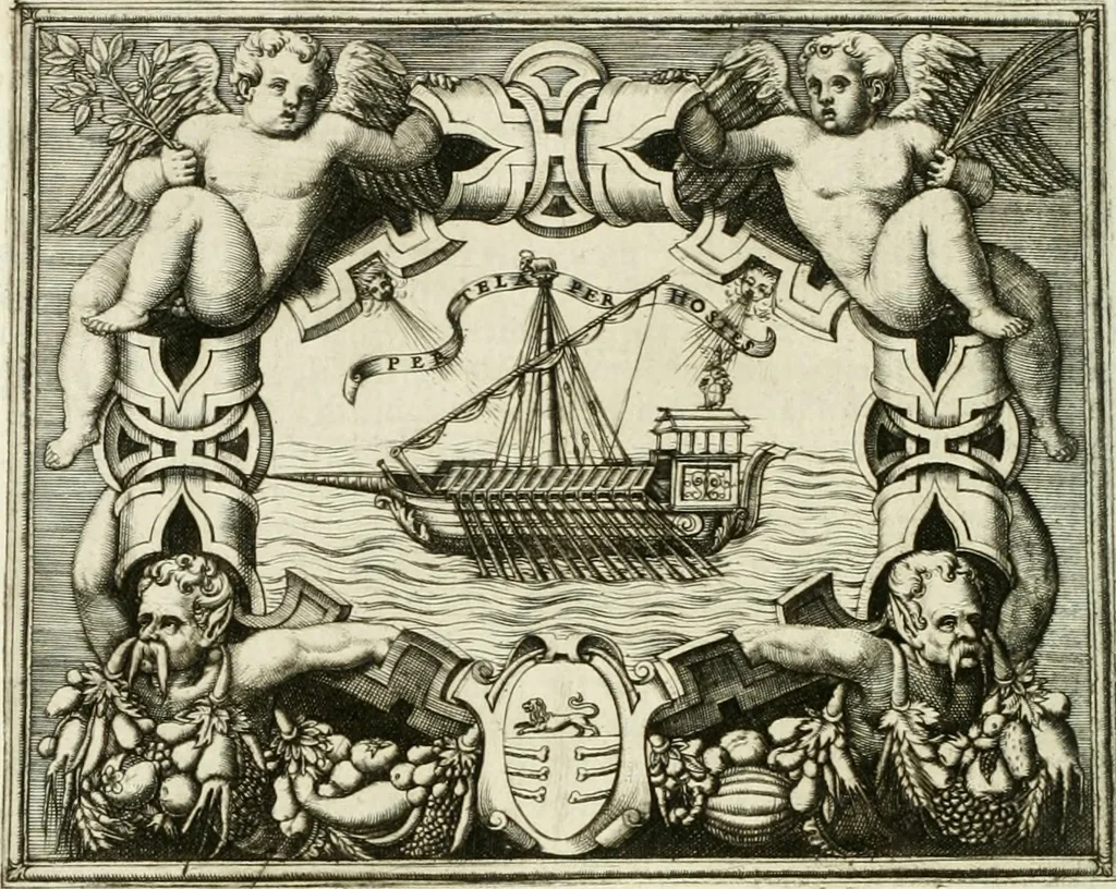 An illustration from Le imprese illustri, 1566, leaf 599