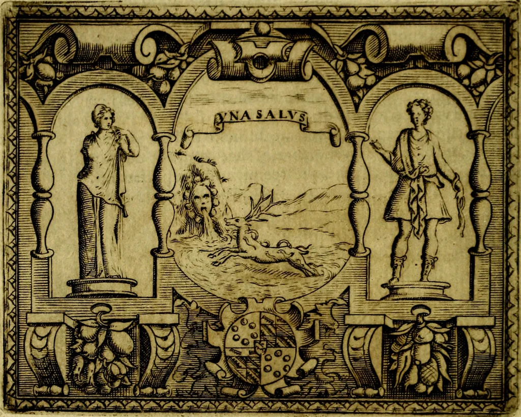 An illustration from Le imprese illustri del S.or Ieronimo Ruscelli., 1584, leaf 109