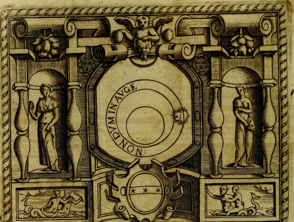 An illustration from Le imprese illustri del S.or Ieronimo Ruscelli., 1584, leaf 129