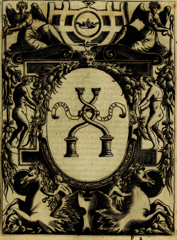 An illustration from Le imprese illustri del S.or Ieronimo Ruscelli., 1584, leaf 134