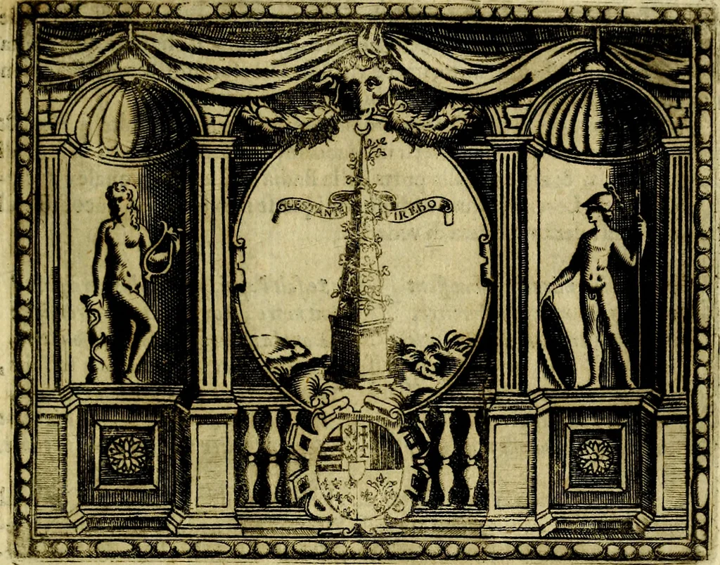 An illustration from Le imprese illustri del S.or Ieronimo Ruscelli., 1584, leaf 142