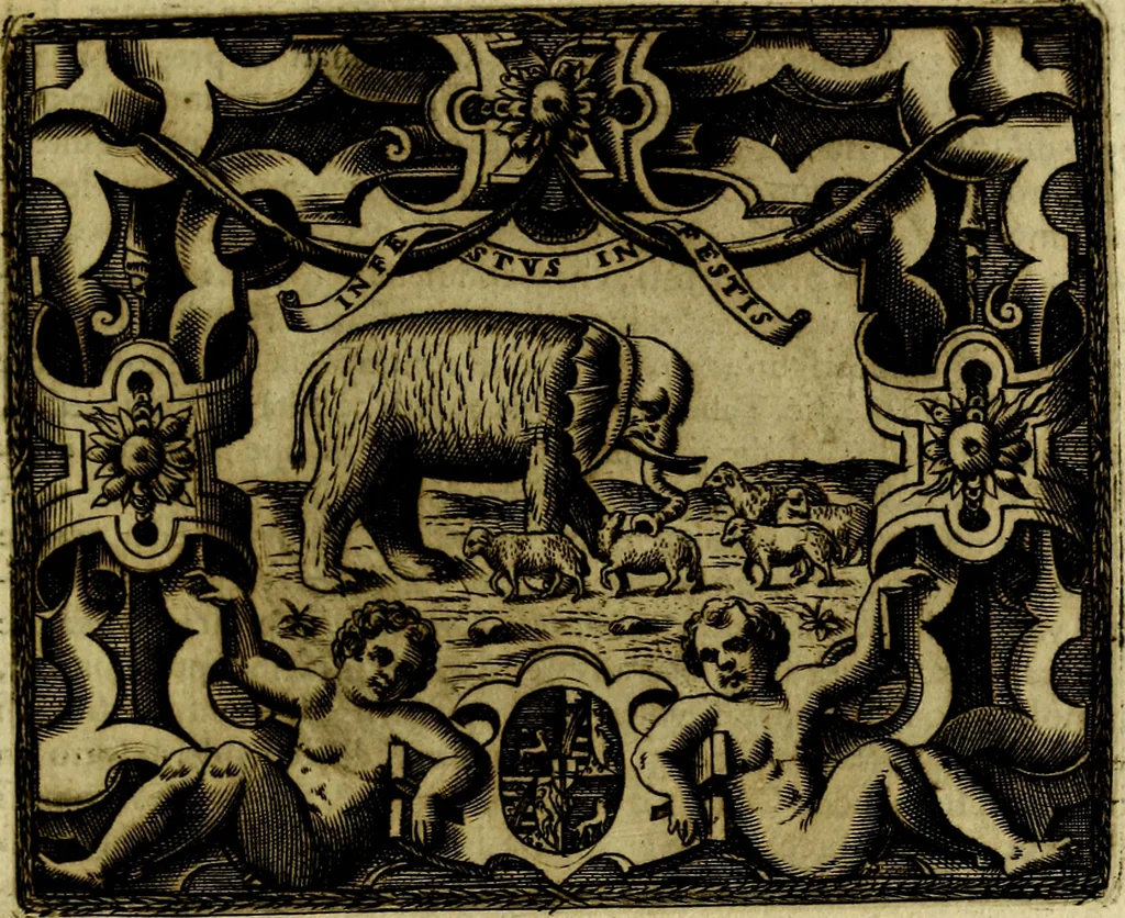 An illustration from Le imprese illustri del S.or Ieronimo Ruscelli., 1584, leaf 168