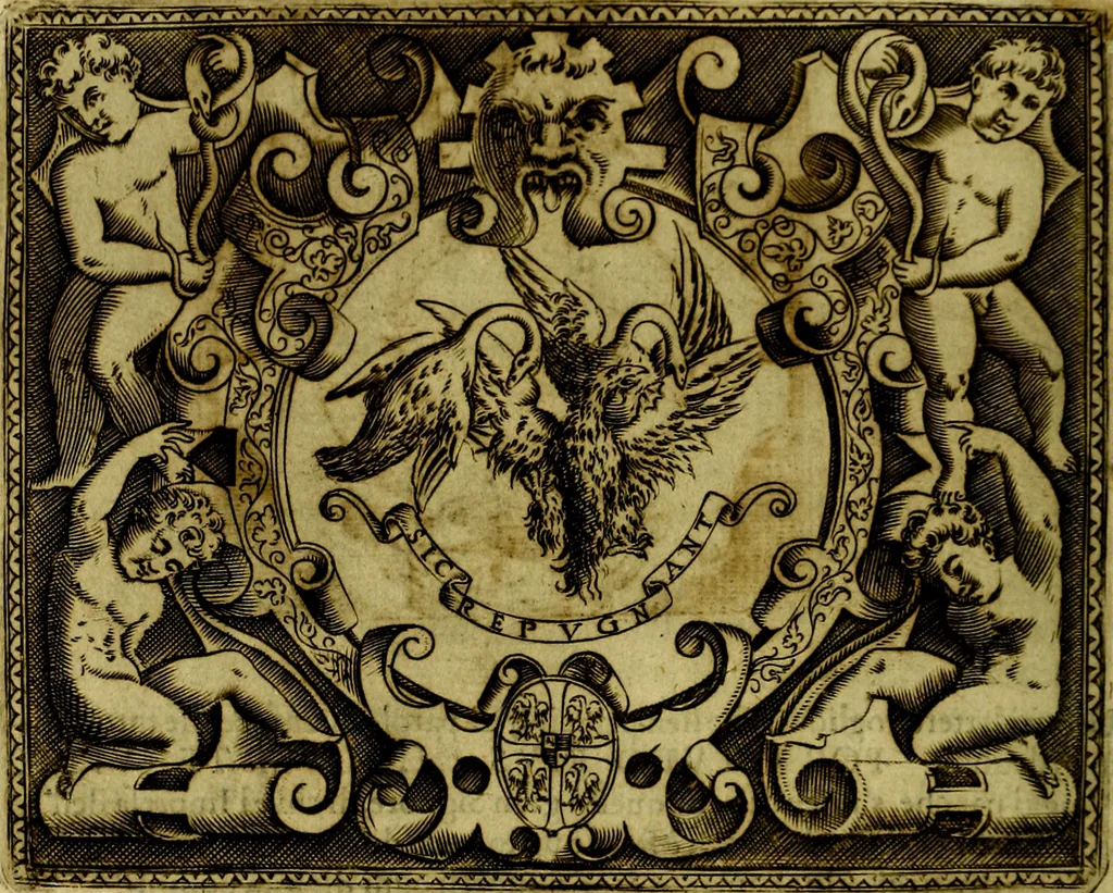 An illustration from Le imprese illustri del S.or Ieronimo Ruscelli., 1584, leaf 171