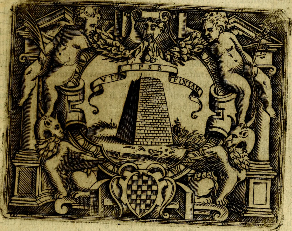 An illustration from Le imprese illustri del S.or Ieronimo Ruscelli., 1584, leaf 182