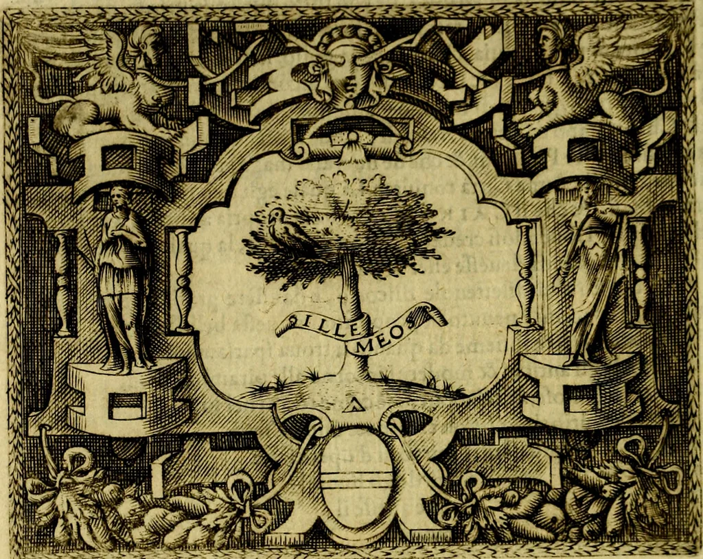 An illustration from Le imprese illustri del S.or Ieronimo Ruscelli., 1584, leaf 189